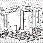 Схема сборки Шкаф-кровать трансформер Джули 28 BMS