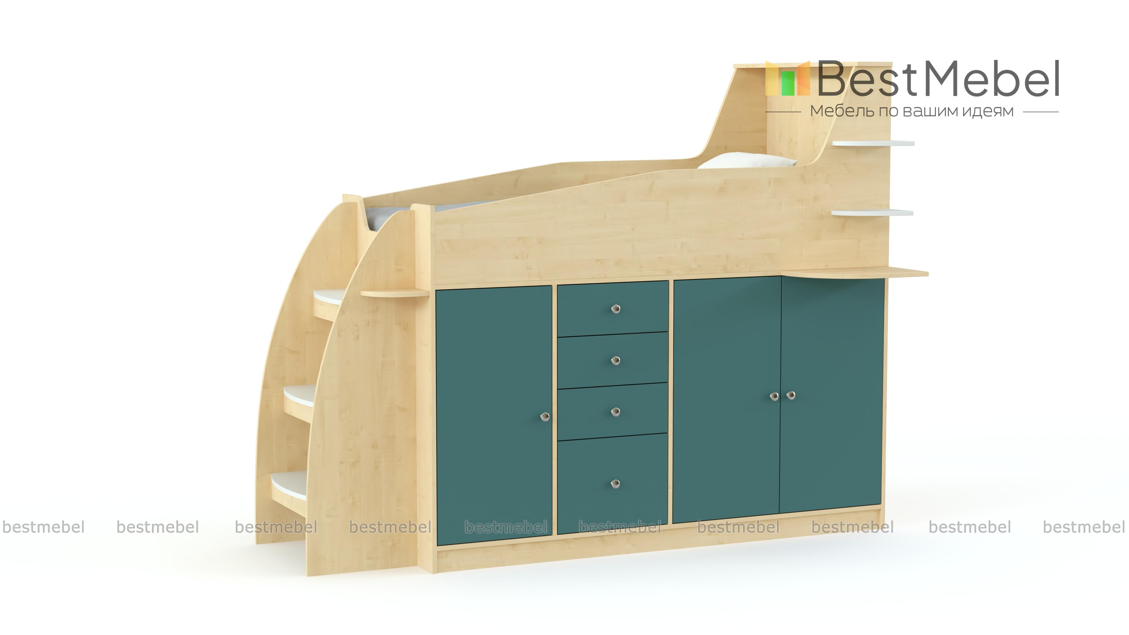 Кровать-чердак Коста 3 BMS - Фото