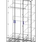 Чертеж Распашной шкаф Модерно 13.1 BMS