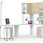 Угловой письменный стол для двоих Фреско 42 BMS - Фото 4