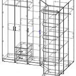 Чертеж Угловой шкаф Светлана 2 BMS