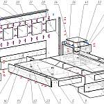 Схема сборки Гарнитур для спальни Арсей 6 BMS