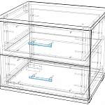 Чертеж Прикроватная тумба Милена 2-2 BMS