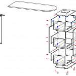 Чертеж Стол с тумбой Ной-5 BMS