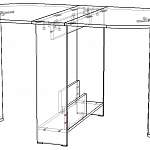 Чертеж Кухонный стол СТК-12 BMS