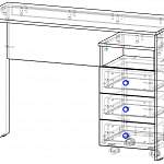 Чертеж Стол с тумбой Хлоя 1 BMS