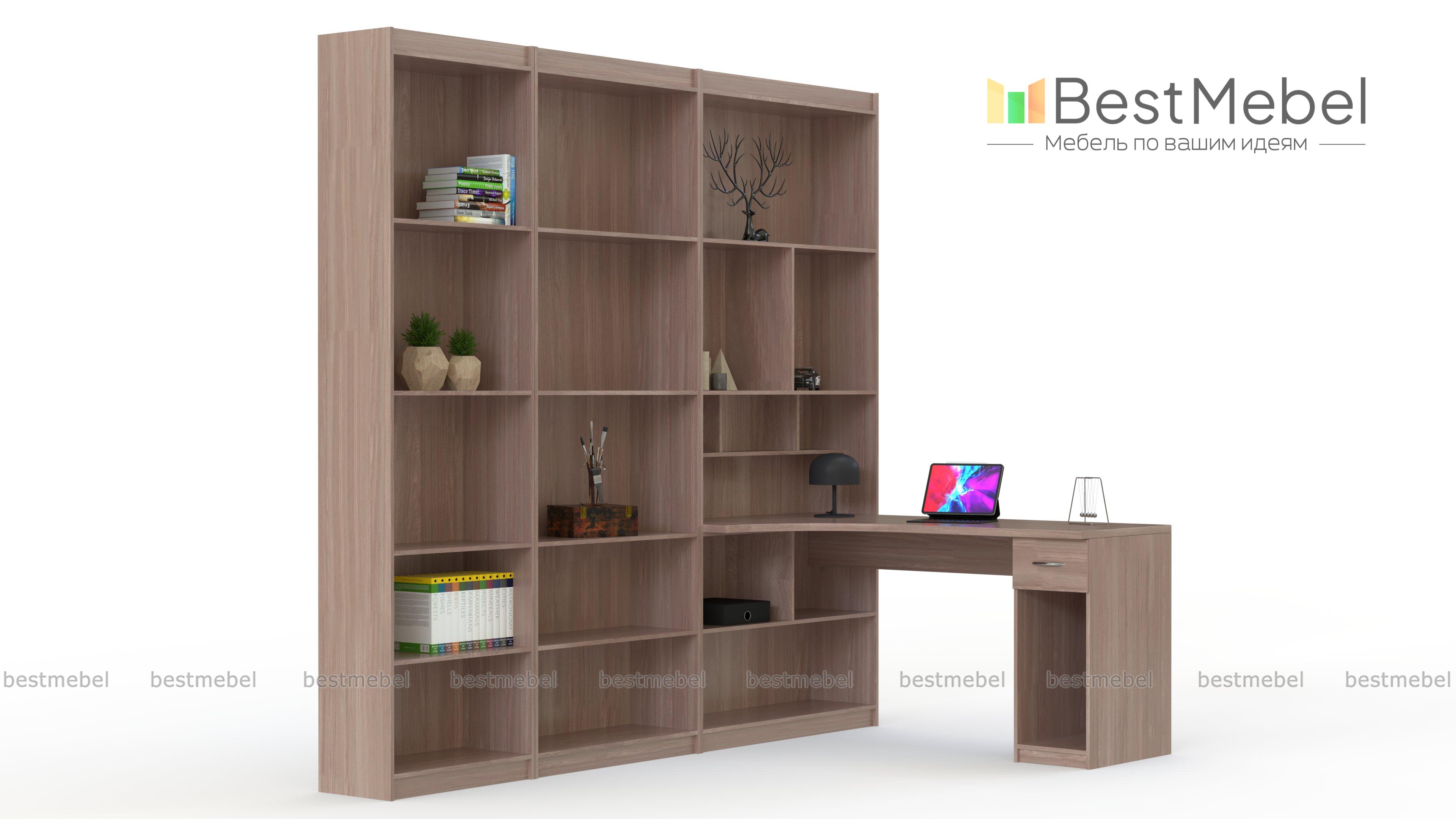 Стол компьютерный со шкафом Классика 43 BMS - Фото