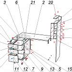 Схема сборки Стол маникюрный Сальма-1 BMS