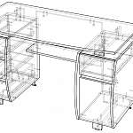 Чертеж Письменный стол Истер-9 BMS