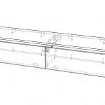 Чертеж Тумба под ТВ подвесная Вакс 1 BMS