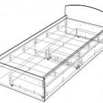 Чертеж Кровать Этюд плюс BMS