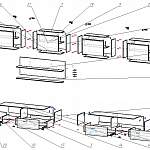 Схема сборки Мебельная стенка Фиджи-4 BMS