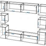 Чертеж Мебельная стенка Кубика Плюс V1.6 BMS