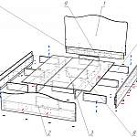Схема сборки Двуспальная кровать К 1-6 BMS