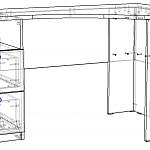 Чертеж Письменный стол Ривьера ТД УП BMS