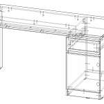 Чертеж Письменный стол Мальм Malm 1