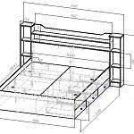 Чертеж Кровать с полками Молли 46 BMS