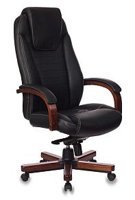 Кресло руководителя T-9923WALNUT черного цвета