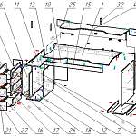 Схема сборки Геймерский стол Сириус-17 BMS