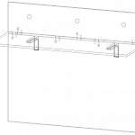 Чертеж Навесной письменный стол Веста 32 BMS