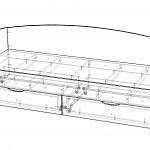 Кровать односпальная Соня-3 с ящиками BMS