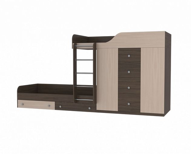 Двухъярусная кровать со шкафом Астра-6 BMS - Фото