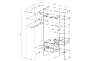 Гардеробная угловая Страйп 3 (1700х2400х1300)