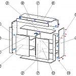 Чертеж Комод Милан 2D BMS